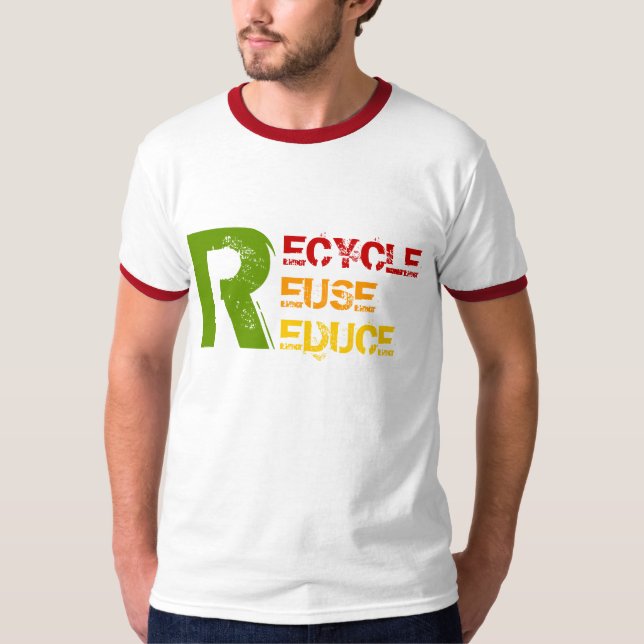 Reciclar, Reutilização, Reduzir T-shirts (Frente)