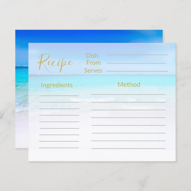 Recipiente Ocean Beach Sea Blue (Frente/Verso)