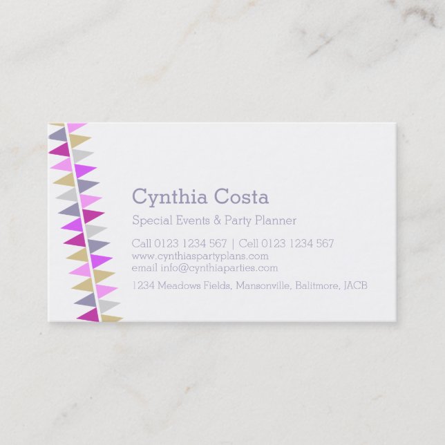 Recipientes de cartões de visitas de planejamento  (Frente)