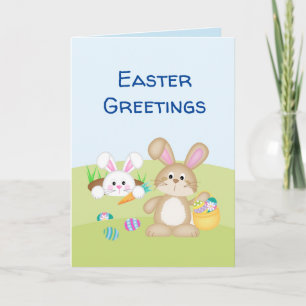 Recolhendo Cartão de Saudação de Ovos de Pásco