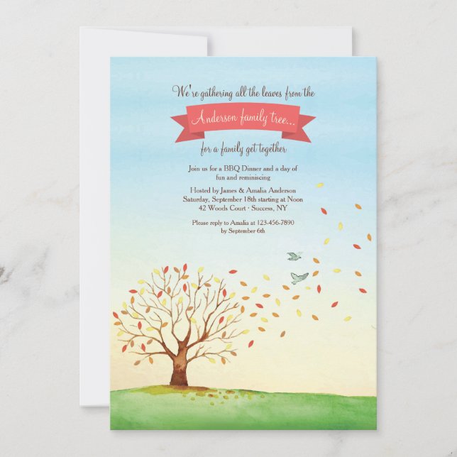 Recolhendo o convite da reunião de família das (Frente)