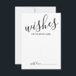Recomendação e Cartão de Desejo de Casamento de Sc<br><div class="desc">Adicione um toque pessoal ao seu casamento com um moderno guião de casamento e um cartão de desejos. Este cartão de conselho apresenta o título no estilo de fonte preto moderno da caligrafia e detalhes no estilo de fonte preto moderno sans serif em fundo branco. Perfeito para casamento, chá de...</div>