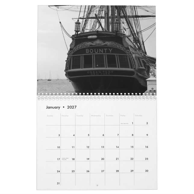 Recompensa do HMS no calendário de Newburyport (Jan 2027)