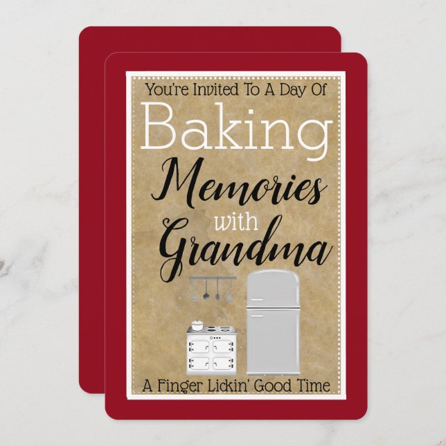 Recordações Com Convite À Vovó (Frente/Verso)