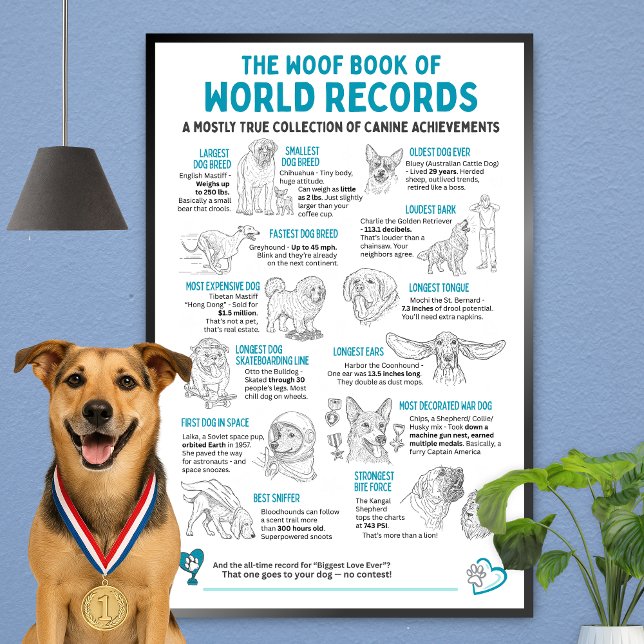 Recordes do Mundo Canino - Poster Divertido de Cac (Criador carregado)