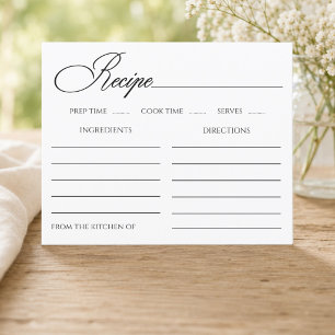 Recordo de Receita Minimalista para Chá de Noiva