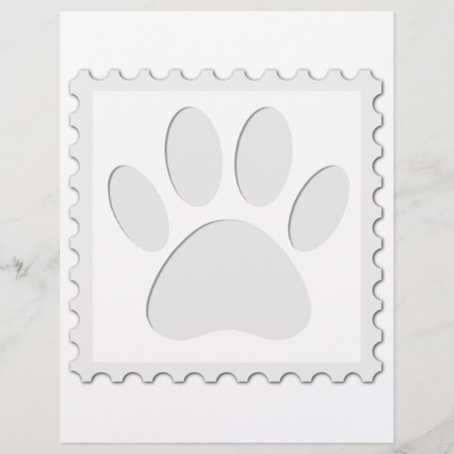 Recorte de Impressão de Pata de Cachorro (Frente)