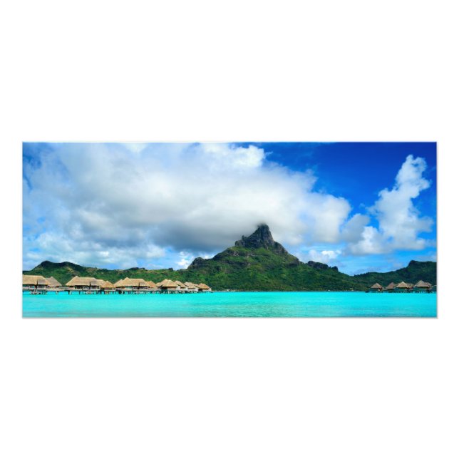 Recurso tropical na impressão de foto de Bora Bora (Frente)