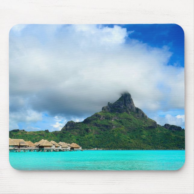 Recurso tropical no mousepad de Bora Bora (Frente)