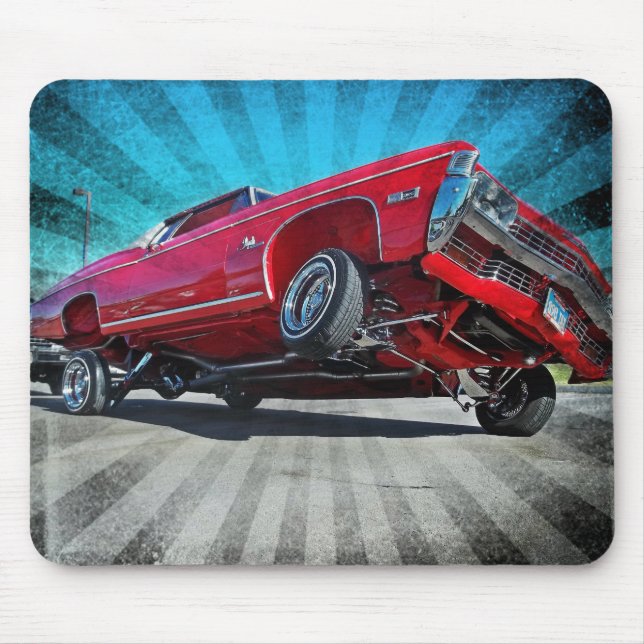 Red 1968 Lowrider Chevy Impala Mousepad (Frente)