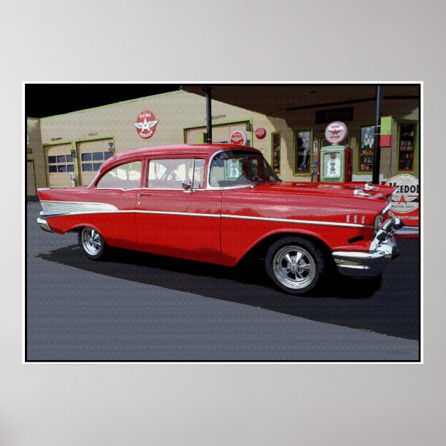 Red '57 Classic 34 x 24 Poster (Frente)