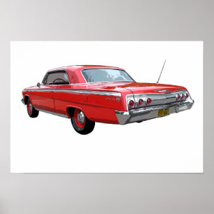 Red '62 Impala SS poster