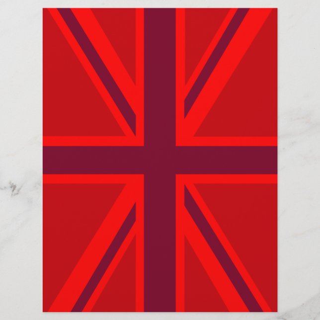 Red Accent Union Jack Design (Frente)