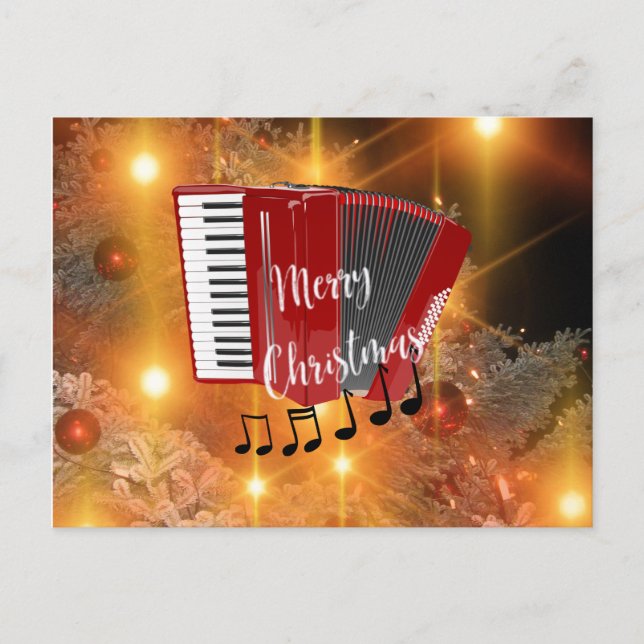 Red Accordion, Cartões de natal (Frente)