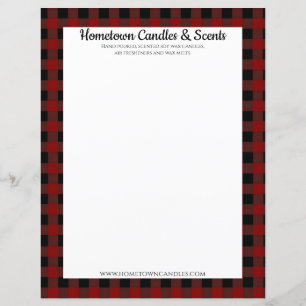 Red and Black Buffalo Xadrez Russo Business Paper