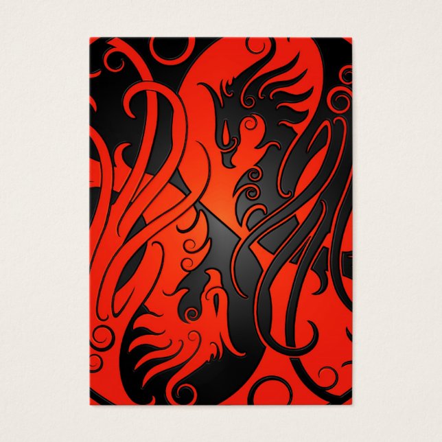 Red and Black Yin Yang Phoenix (Frente)