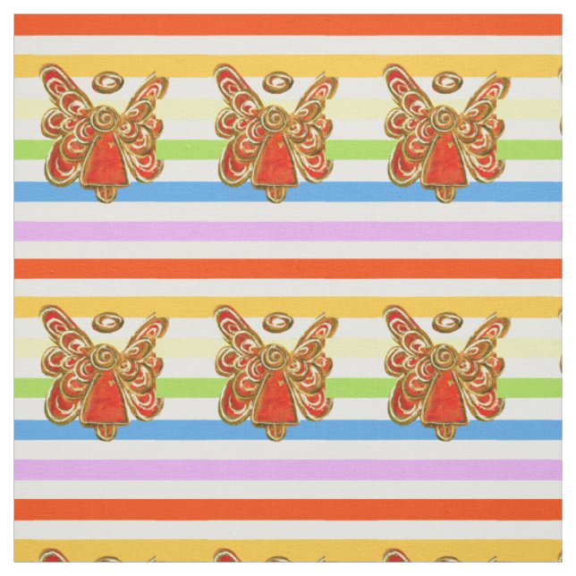 Red Angel Rainbow Stribow Tecido Art Material (Modelo)