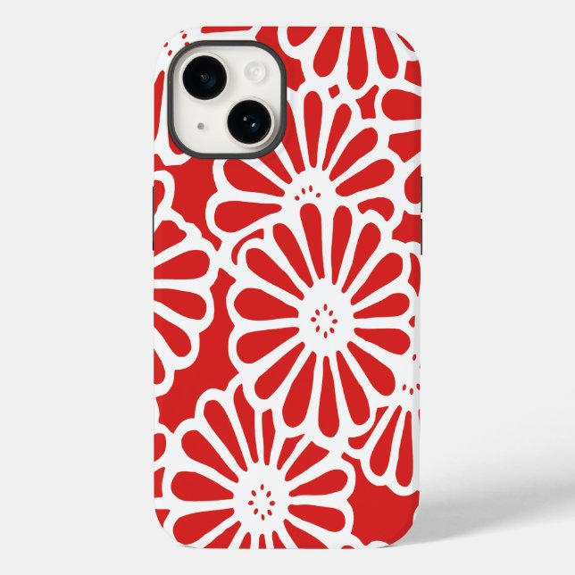 Red Asian Moods Floral (Verso)