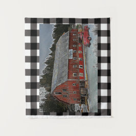 Red Barn e Truck na tapeçaria da Xadrez