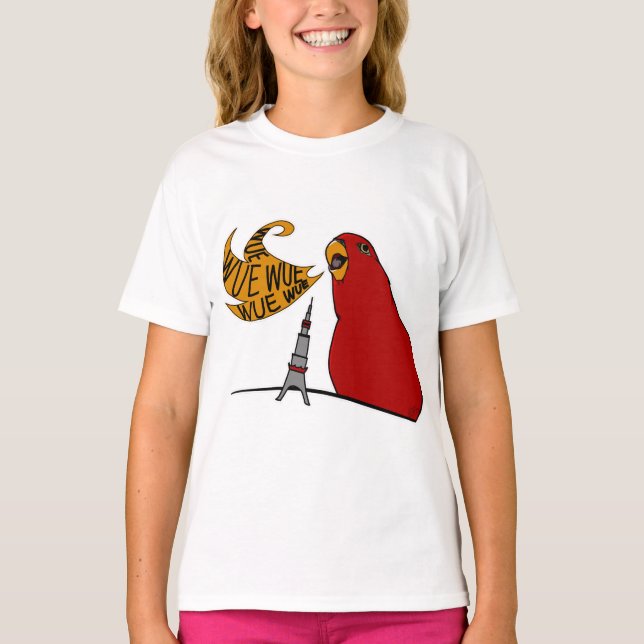 Red birb "GUMIZILLA" wuewuewue... T-Shirt (Frente)