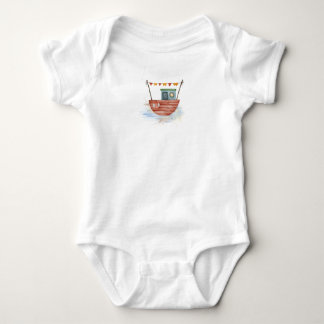 Red Boat on Ocean T-Shirt