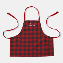 Red Buffalo Xadrez Natal Personalizado Apron