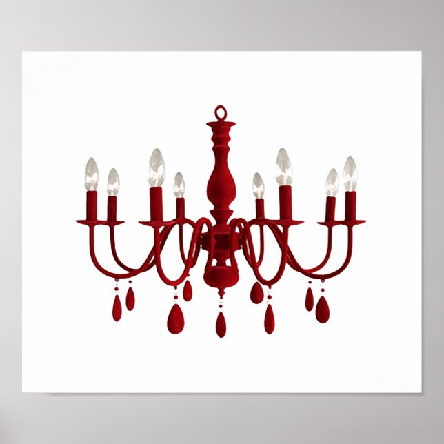 Red Chandelier ~ Poster / Impressão (Frente)