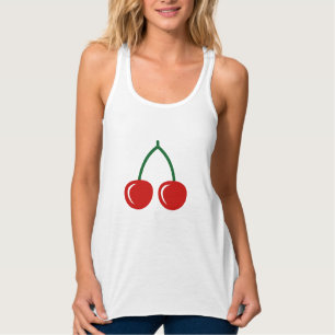 Red cherry Racerback Tank Top para mulheres