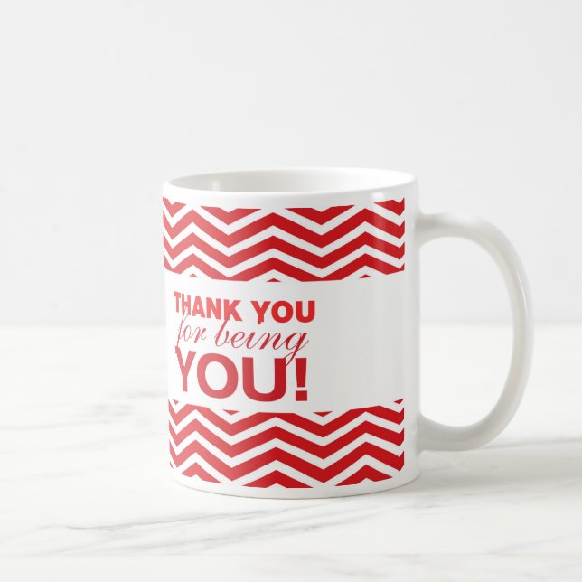 Red Chevron Obrigado caneca (Direita)