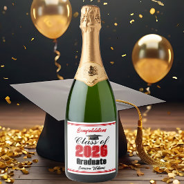 Red Class of 2026 Graduation Party Custom