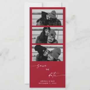 Red Collage B/W Foto Longo Casamento Salve a Data