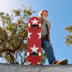 Red com White Stars HAMbWG skate