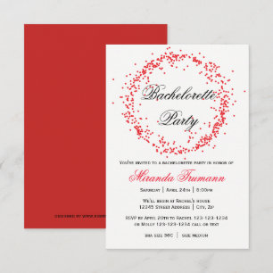 Red Confetti - Convite à Festa de solteira 3x5