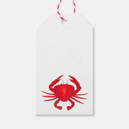 Red Crabs Maryland - Etiqueta de presentes no ocea
