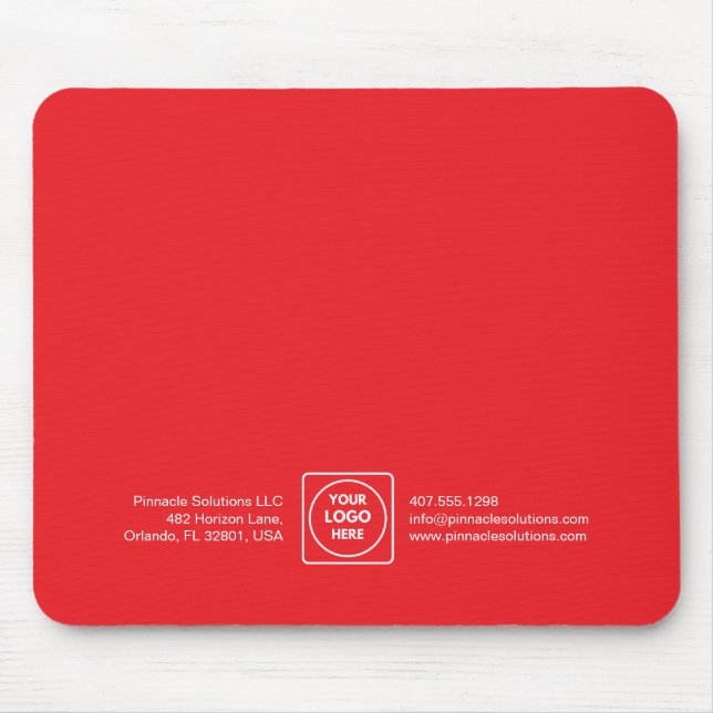 Red Custom Business Promo mouse pad (Frente)