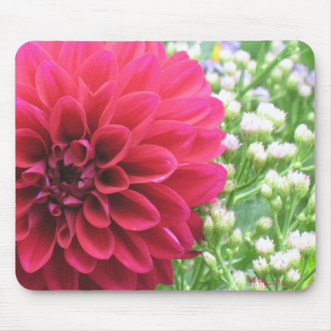 Red Dahlia Photo Mousepads (Frente)