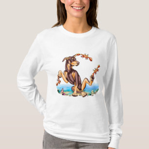 Red Doberman Pinscher Kinda Crabby Camisetas