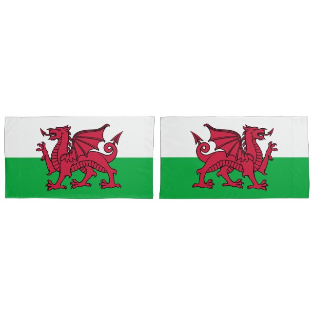 Red Dragon Celtic Flag & Welsh (Frente - conjunto)