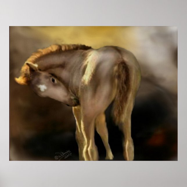 Red Dun Filly Large Poster (Frente)