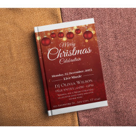 Red Elegant Felry Convite de festas de Natal