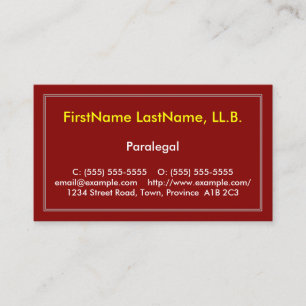 Red & Eyecatching - Cartão de visita de Assistent