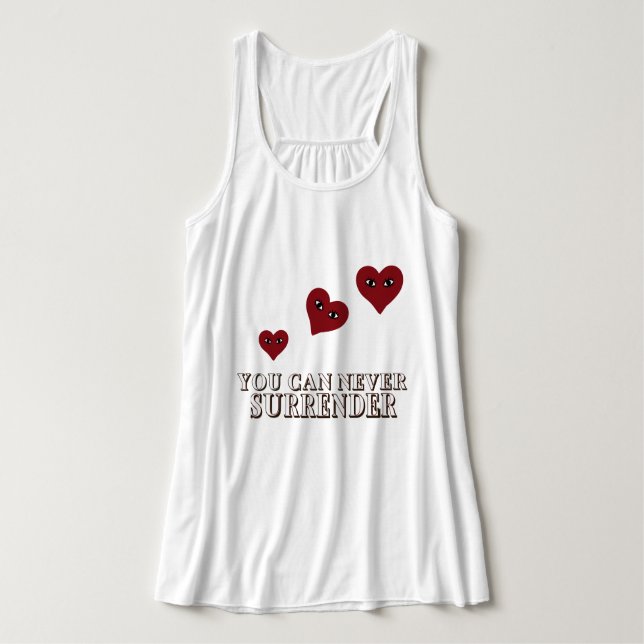 Red Face Love Heart Art Tank Top (Frente do Design)