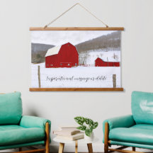 Red Farmyard Barns na Wonderland de inverno