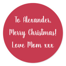 Red Felry Christmas da mamãe com etiqueta de prese