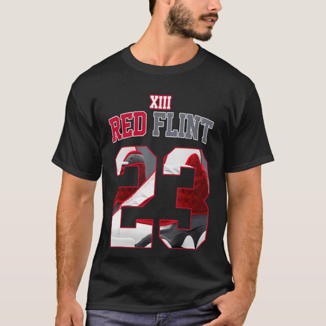 Red Flint 13s Camisetas para combinar Camisetas de (Frente)