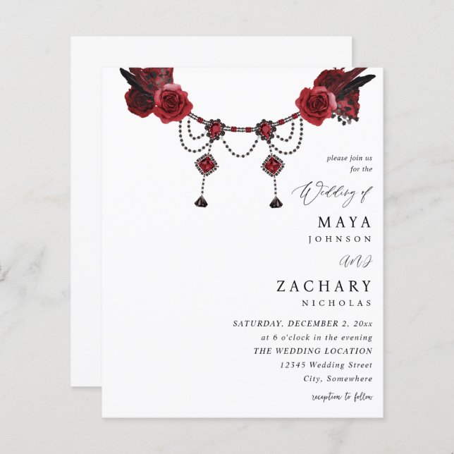 Red Floral e Crystal Weding (Frente/Verso)