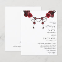 Red Floral e Crystal Weding