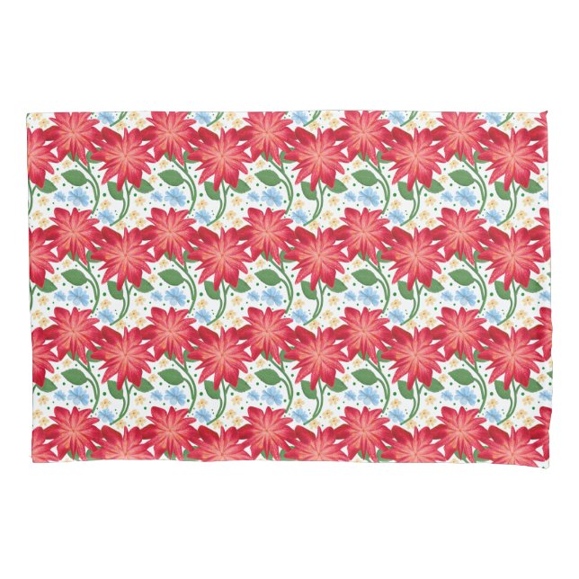 Red Floral Leaf Pattern, Dark Botanical Seamless (Frente)