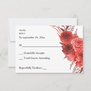 Red Floral no Meal RSVP 2