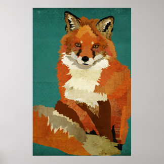 Red Fox Art Poster